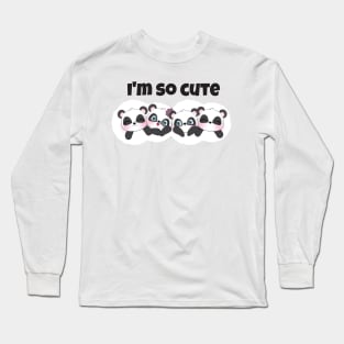 Panda So Cute Long Sleeve T-Shirt